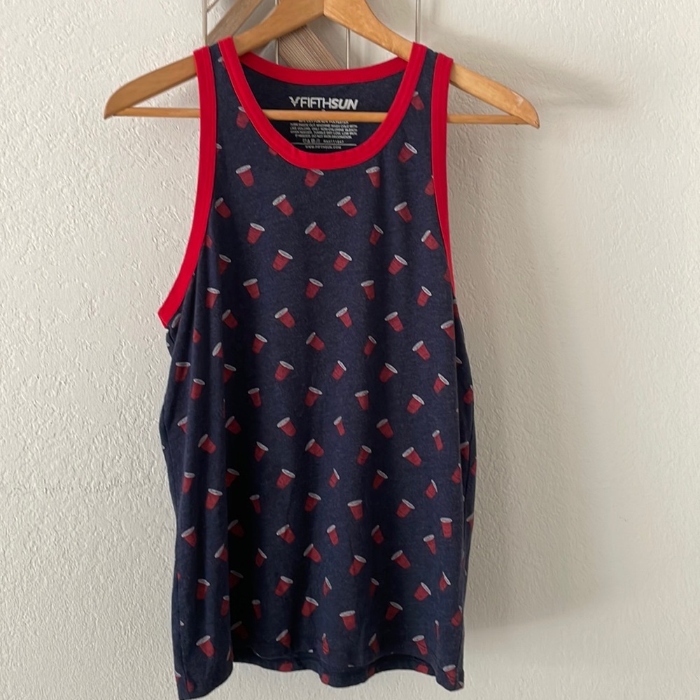 Fifth Sun red solo cup tank top